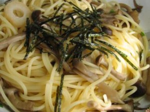 キノコのオイルマリネと永谷園で、豪華なキノコパスタ